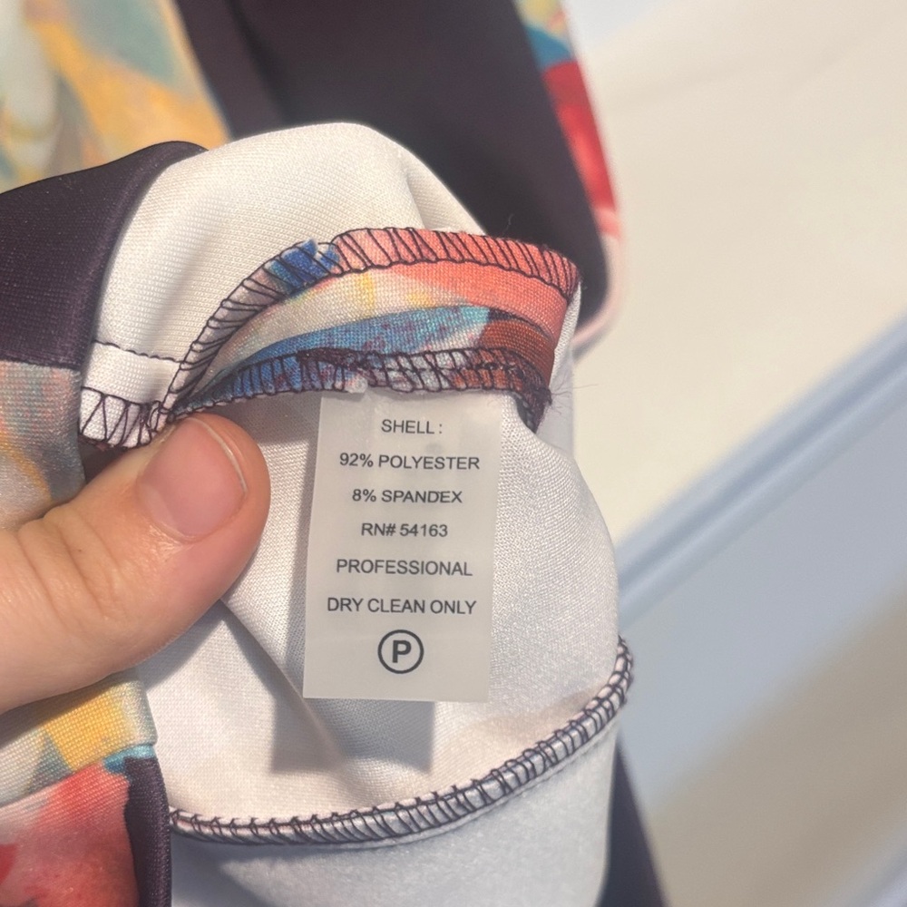 Calvin Klein Sleeveless Floral Sheath Dress - Purple - Size 6 - Picture 7 of 7